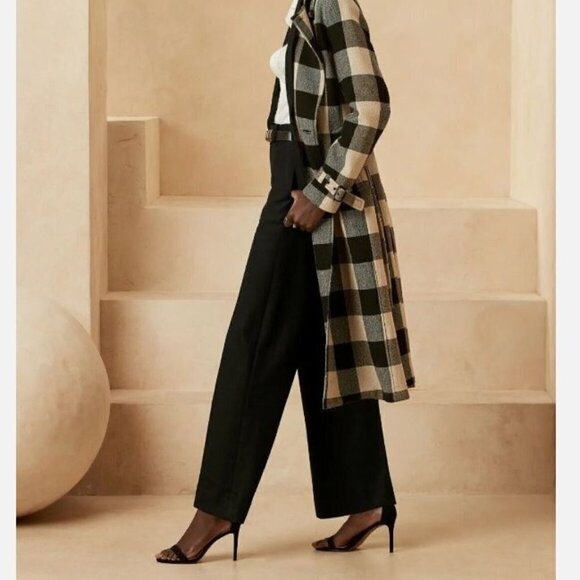 Banana Republic SOLD OUT Wide-Leg Size 4 Wool Black Pants MSRP $130 - Picture 3 of 6